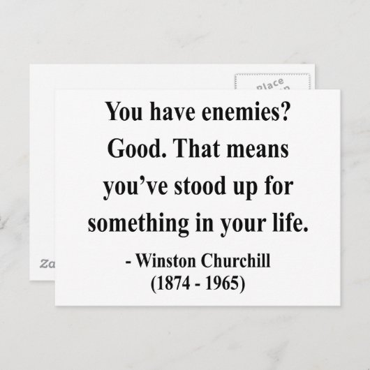 ウィンストンチャーチル引用文3a ポストカード (正面/裏面)