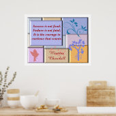 ウィンストンチャーチル引用文 – ポスター (キッチン)