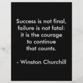 ウィンストンチャーチル引用文；成功 (正面)