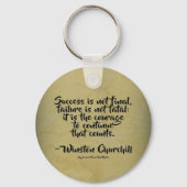 ウィンストンチャーチル引用文;成功 キーホルダー (正面)