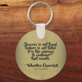 ウィンストンチャーチル引用文;成功 キーホルダー (正面)
