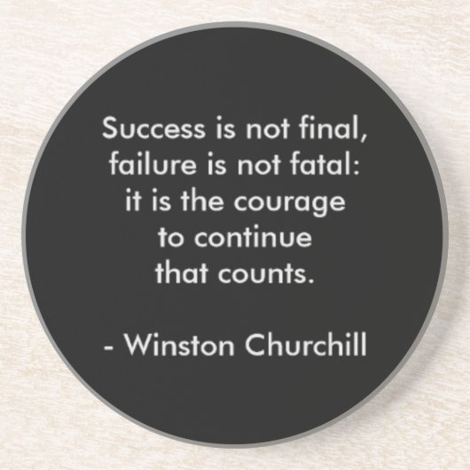 ウィンストンチャーチル引用文;成功 コースター (正面)