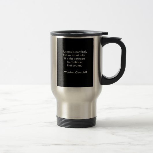 ウィンストンチャーチル引用文；成功 トラベルマグ (右)