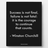ウィンストンチャーチル引用文;成功 フォトプラーク (正面)