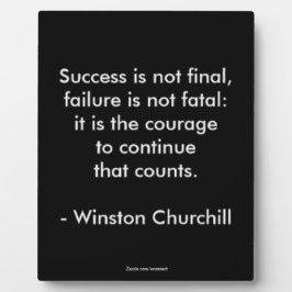 ウィンストンチャーチル引用文；成功 フォトプラーク