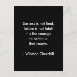 ウィンストンチャーチル引用文；成功 ポストカード