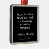 ウィンストンチャーチル引用文;成功 メタルオーナメント (右)