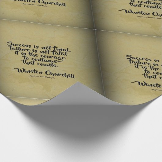 ウィンストンチャーチル引用文;成功 ラッピングペーパー (角)