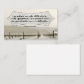 ウィンストンチャーチル感動的引用文機会 ノートカード (正面/裏面)