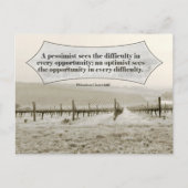 ウィンストンチャーチル感動的引用文機会 ポストカード (正面)