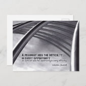 ウィンストンチャーチル感動的引用文機会 ポストカード (正面/裏面)