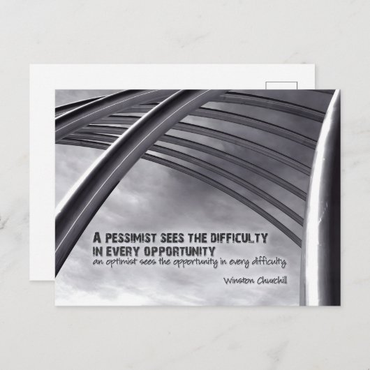 ウィンストンチャーチル感動的引用文機会 ポストカード (正面/裏面)