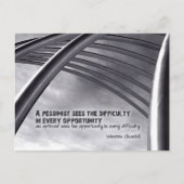 ウィンストンチャーチル感動的引用文機会 ポストカード (正面)