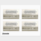 ウィンストンチャーチル感動的引用文機会 長方形シール (シート)