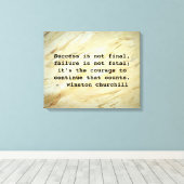 ウィンストンチャーチル成功引用文 キャンバスプリント (インサイチュ (ウッドフロア))