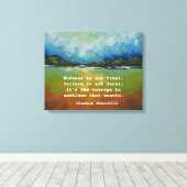 ウィンストンチャーチル成功引用文 キャンバスプリント (インサイチュ (ウッドフロア))