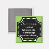 ウィンストンチャーチ前向きル姿勢引用文 マグネット (正面/裏面)