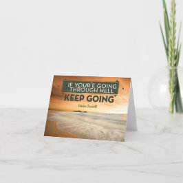 ウィンストンチャーチ感動的ル引用文「保行き中」 サンキューカード