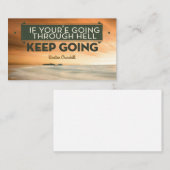 ウィンストンチャーチ感動的ル引用文「保行き中」 ノートカード (正面/裏面)