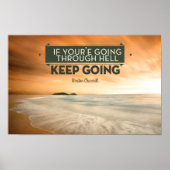 ウィンストンチャーチ感動的ル引用文「保行き中」 ポスター (正面)