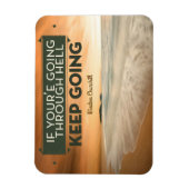 ウィンストンチャーチ感動的ル引用文「保行き中」 マグネット (縦)