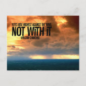 ウィンストンチャーチ感動的ル引用文「凧」 ポストカード (正面)