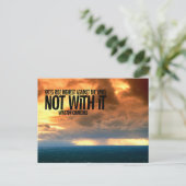 ウィンストンチャーチ感動的ル引用文「凧」 ポストカード (スタンド正面)