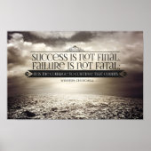 ウィンストンチャーチ感動的ル引用文「勇気」 ポスター (正面)