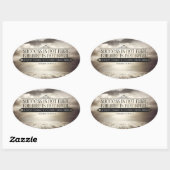 ウィンストンチャーチ感動的ル引用文「勇気」 楕円形シール (シート)