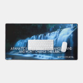 ウィンストンチャーチ感動的ル引用文「熱狂的」 デスクマット (キーボード&マウス)