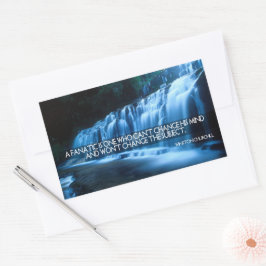 ウィンストンチャーチ感動的ル引用文「熱狂的」 長方形シール