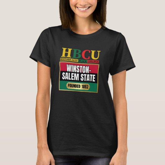 ウィンストン・セーラム州立大学, WSSU, HBC グラフィック Tシャツ (正面)