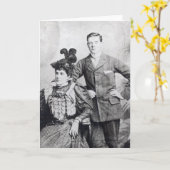 ウィンストン・チャーチルと彼の母親2 カード (黄色い花)