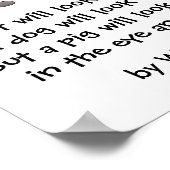 ウィンストン・チャーチルによるPIG引用文 ポスター (角)