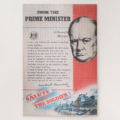 ウィンストン・チャーチルのイギリスの第2次世界大戦ポスターの重版 ジグソーパズル (縦)