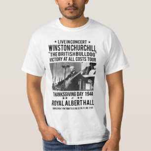 ウィンストン・チャーチルのギグポスターTシャツ Tシャツ