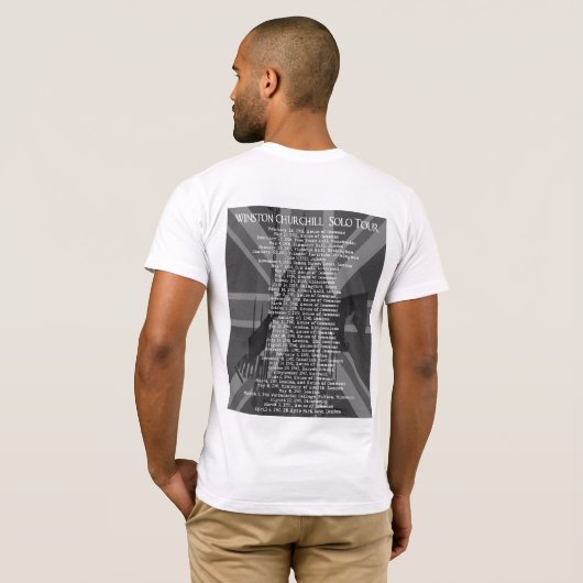 ウィンストン・チャーチルのギグ Tシャツ (裏面フル)