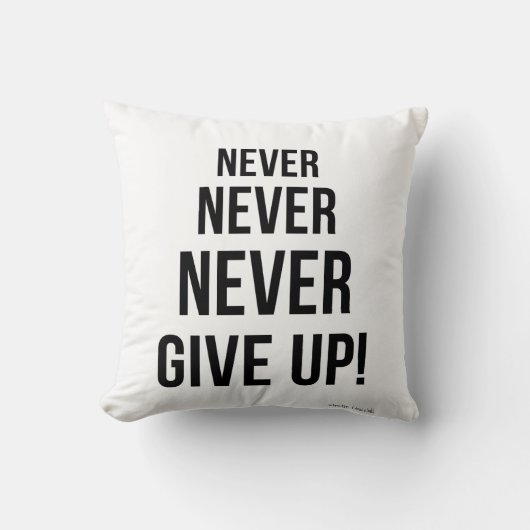 ウィンストン・チャーチルの名言 モチベーション向上 クッション (正面)