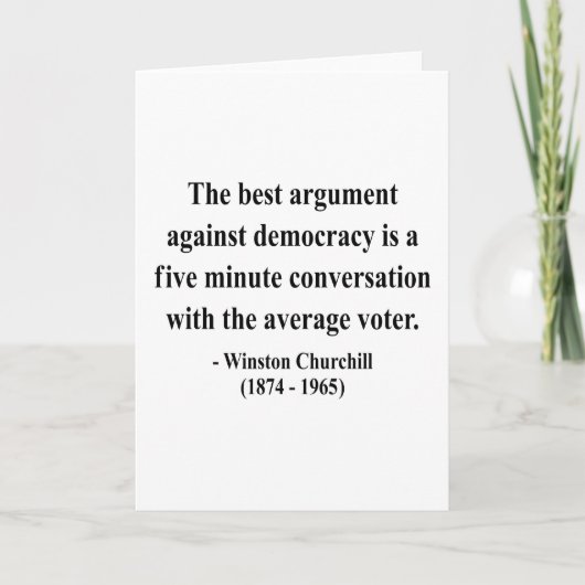 ウィンストン・チャーチルの引用文10a カード (正面)