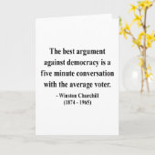 ウィンストン・チャーチルの引用文10a カード (黄色い花)