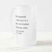 ウィンストン・チャーチルの引用文10a フロストグラスビールジョッキ (正面左)