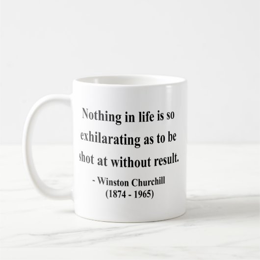 ウィンストン・チャーチルの引用文13a コーヒーマグカップ (左)