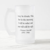 ウィンストン・チャーチルの引用文2a フロストグラスビールジョッキ (左)