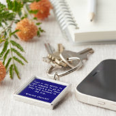 ウィンストン・チャーチルの引用文Keychain キーホルダー (側面)