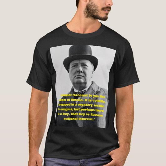 ウィンストン・チャーチルの引用 Tシャツ (正面)