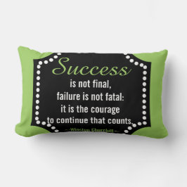 ウィンストン・チャーチルの成功のやる気を起こさせるな引用文 クッション