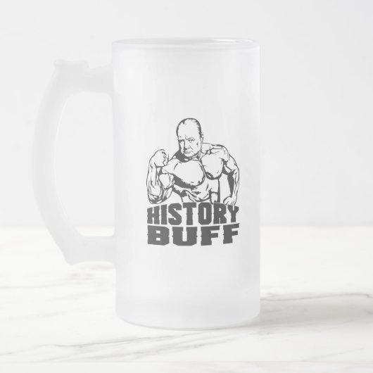 ウィンストン・チャーチルの歴史のもみ革ビールパイントガラス フロストグラスビールジョッキ (左)