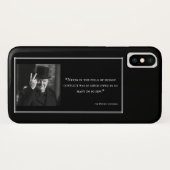 ウィンストン・チャーチルの電話箱-引用文11 -黒 Case-Mate iPhoneケース (裏面(横))