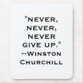 ウィンストン・チャーチルは決してマウスパッドをあきらめません マウスパッド (正面)