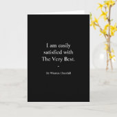 ウィンストン・チャーチル名言; 最高のもの カード (黄色い花)